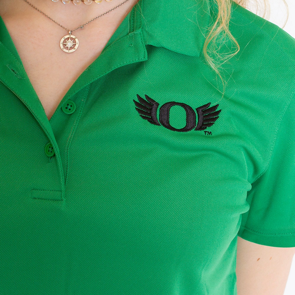 O Wings, Nike/Nike Golf, Green, Polo, Performance/Dri-FIT, Women, Golf, Victory, Shirt, 626358